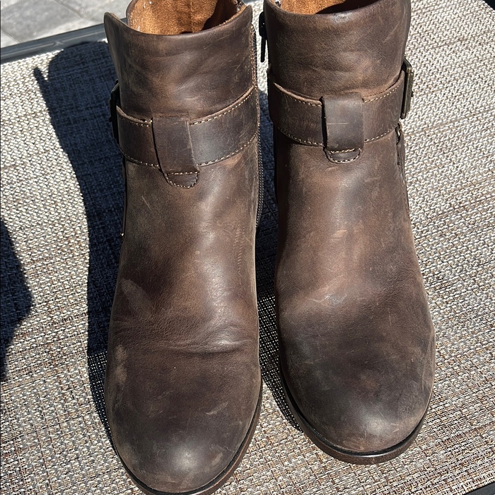 Brown Leather Ankle Boots by B.O.C